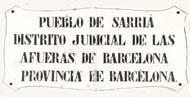 Placa poble Sarri&agrave;